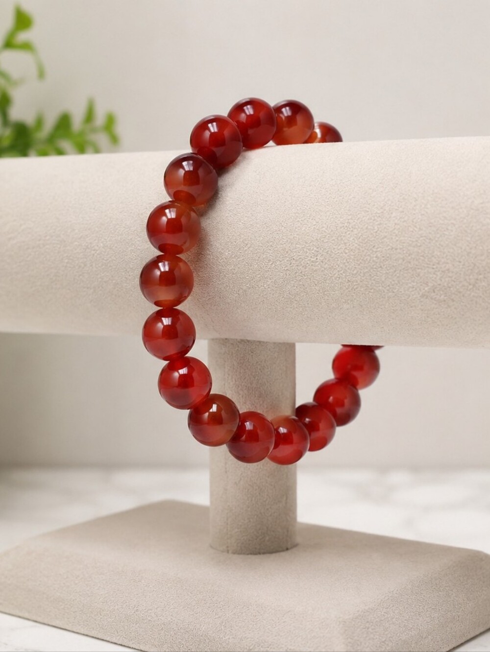 Red Beaded Stretch Bracelet - Women Jewelry
